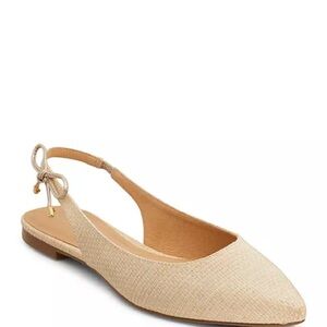 Jack Rogers Women's Serena Rattan Slingback Flats sz 10